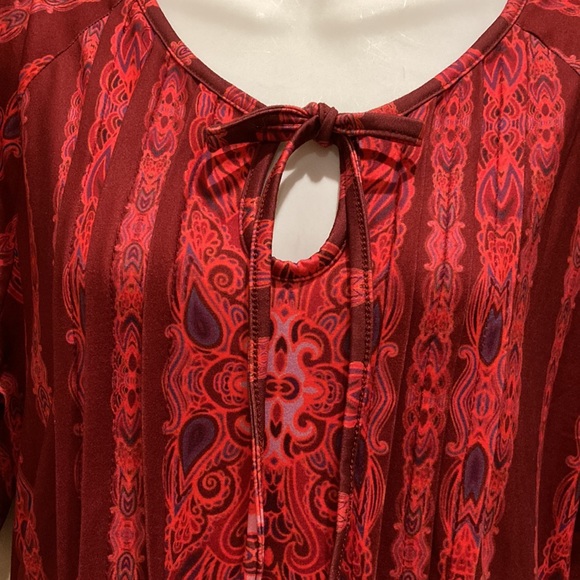 Reborn New York Women’s Size M Dress Cold Shoulder Pintuck Ties Stretchy Pockets - Picture 4 of 8